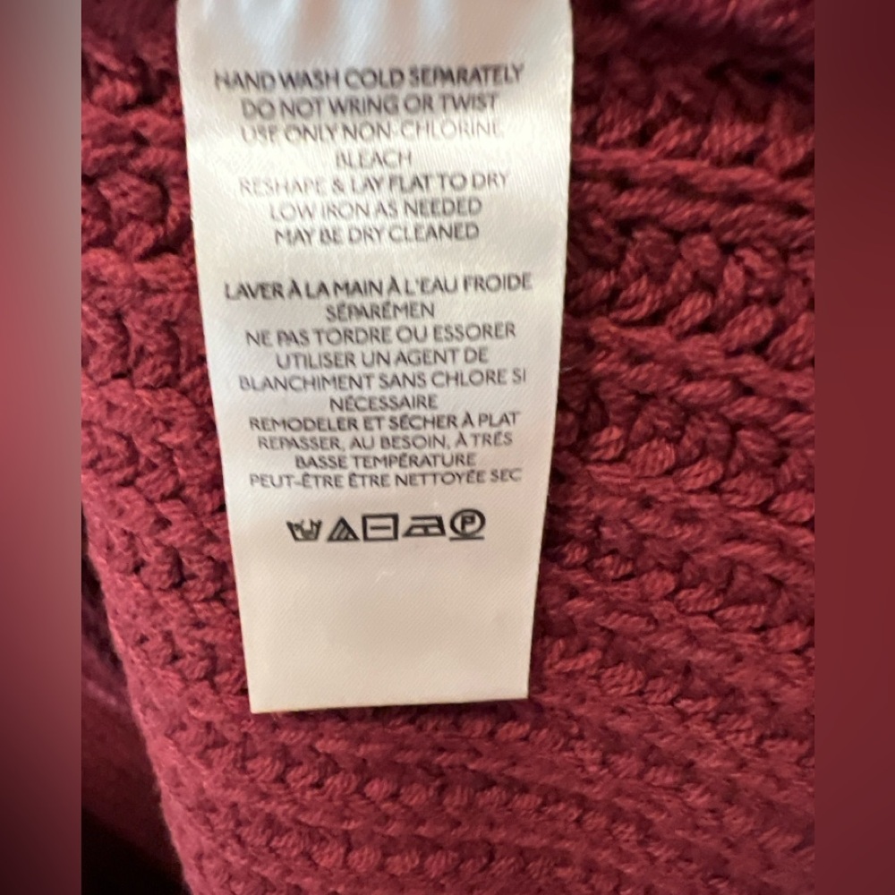 FREE PEOPLE  NIGHTINGALE CARDI, CABERNET, XL, NWOT. - Picture 10 of 13